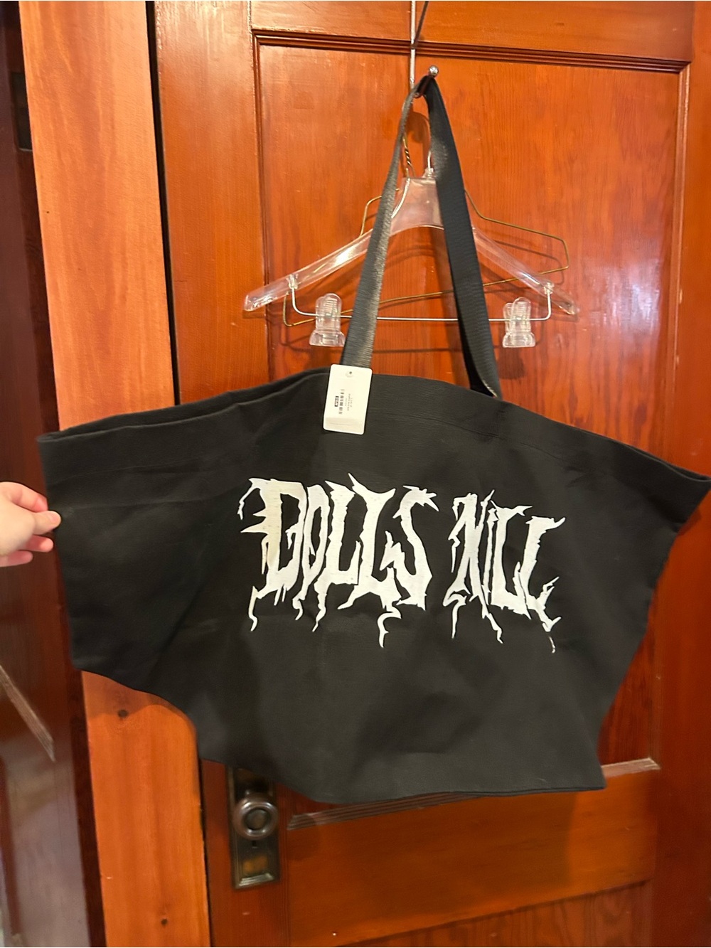 Dollskill black tote bag nwt